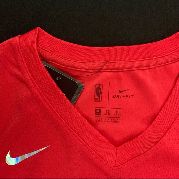 NWT Nike Pascal Siakam Toronto Raptors 43 Red Icon Swingman Jersey Youth XL 75th - Picture 4 of 9